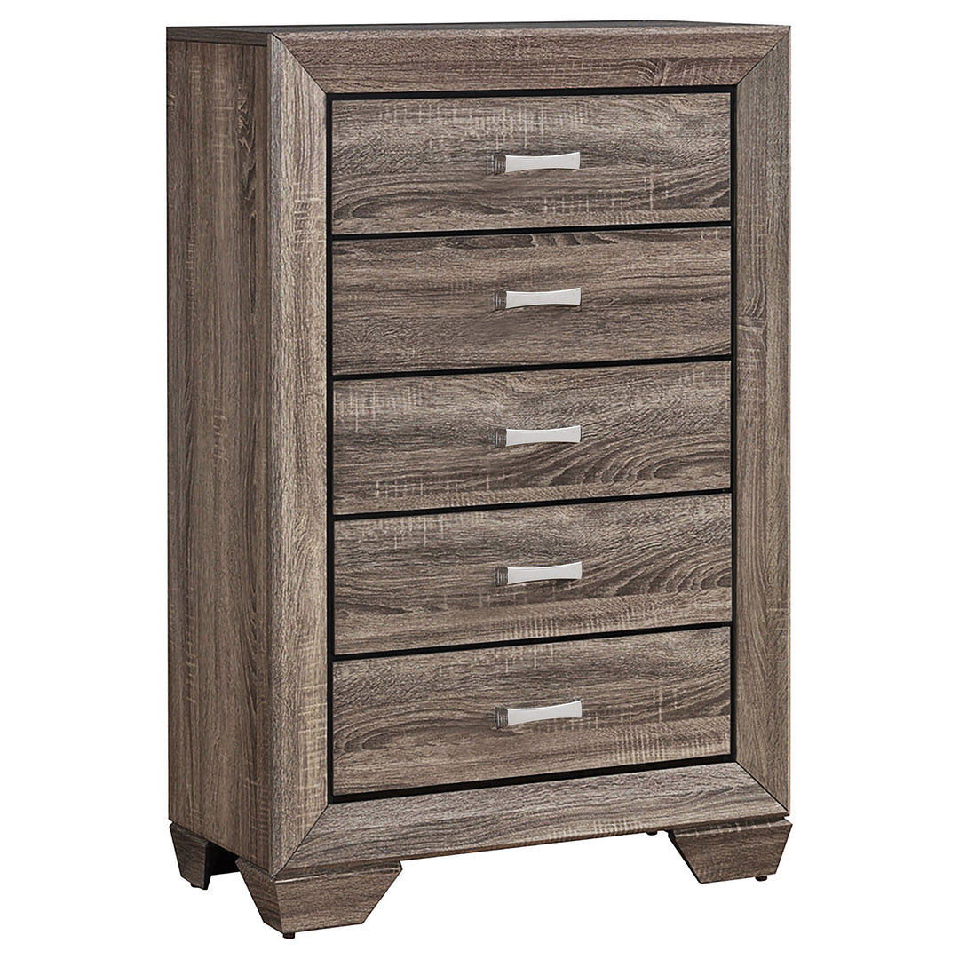 Kauffman - 5-Drawer Bedroom Chest - Washed Taupe