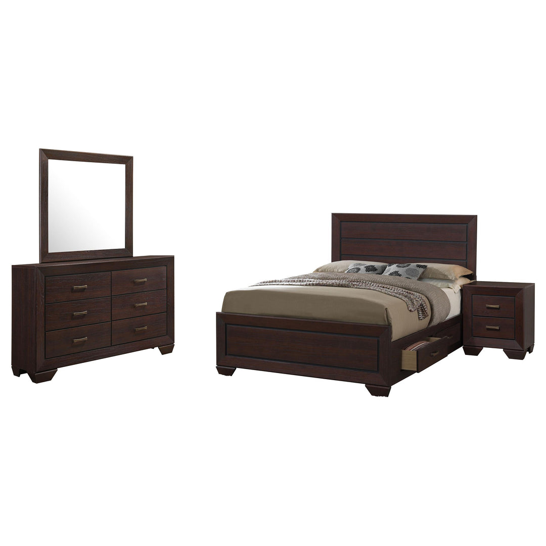 Coaster Furniture 204390Q-S4 Kauffman 4-Piece Queen Bedroom Set Dark Cocoa