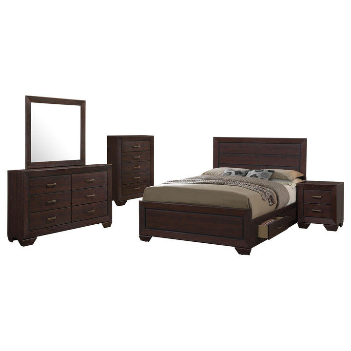 Coaster Furniture 204390Q-S5 Kauffman 5-Piece Queen Bedroom Set Dark Cocoa