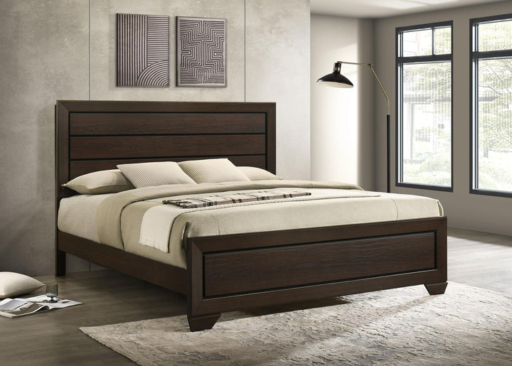 coaster-furniture-204391ke-kauffman-wood-eastern-king-panel-bed-dark-cocoa