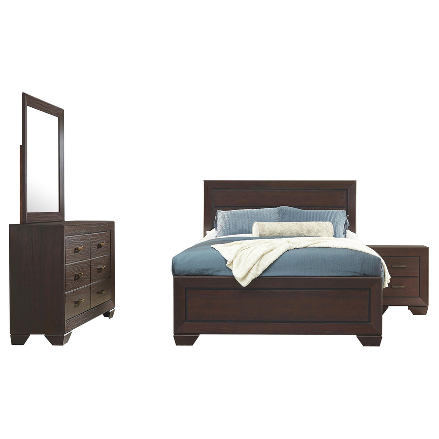 Coaster Furniture 204391Q-S4 Kauffman 4-Piece Queen Bedroom Set Dark Cocoa