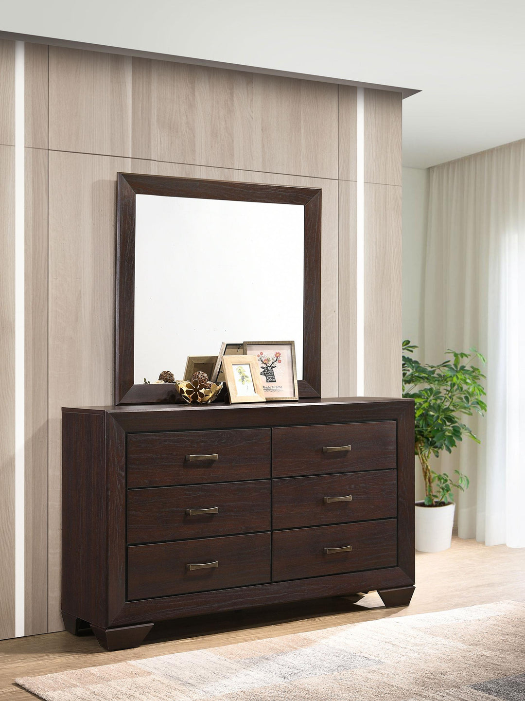 coaster-furniture-204393m-kauffman-6-drawer-dresser-with-mirror-dark-cocoa