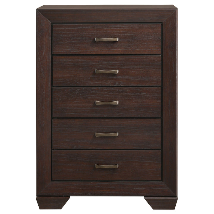 Kauffman - 5-Drawer Bedroom Chest - Dark Cocoa
