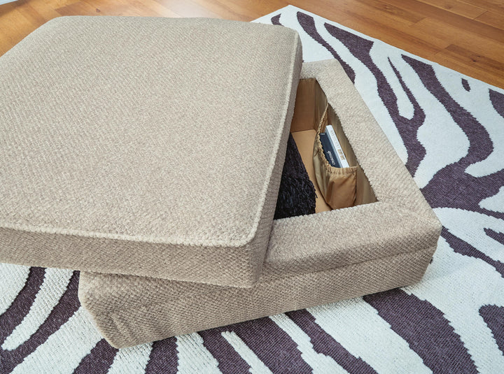 Calnita Ottoman With Storage - Beige (7)
