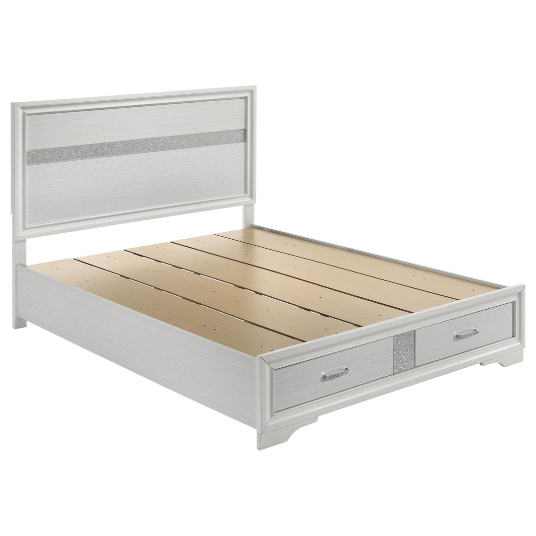 Coaster Furniture 205111Q Miranda 51-inch Wood Queen Storage Panel Bed White