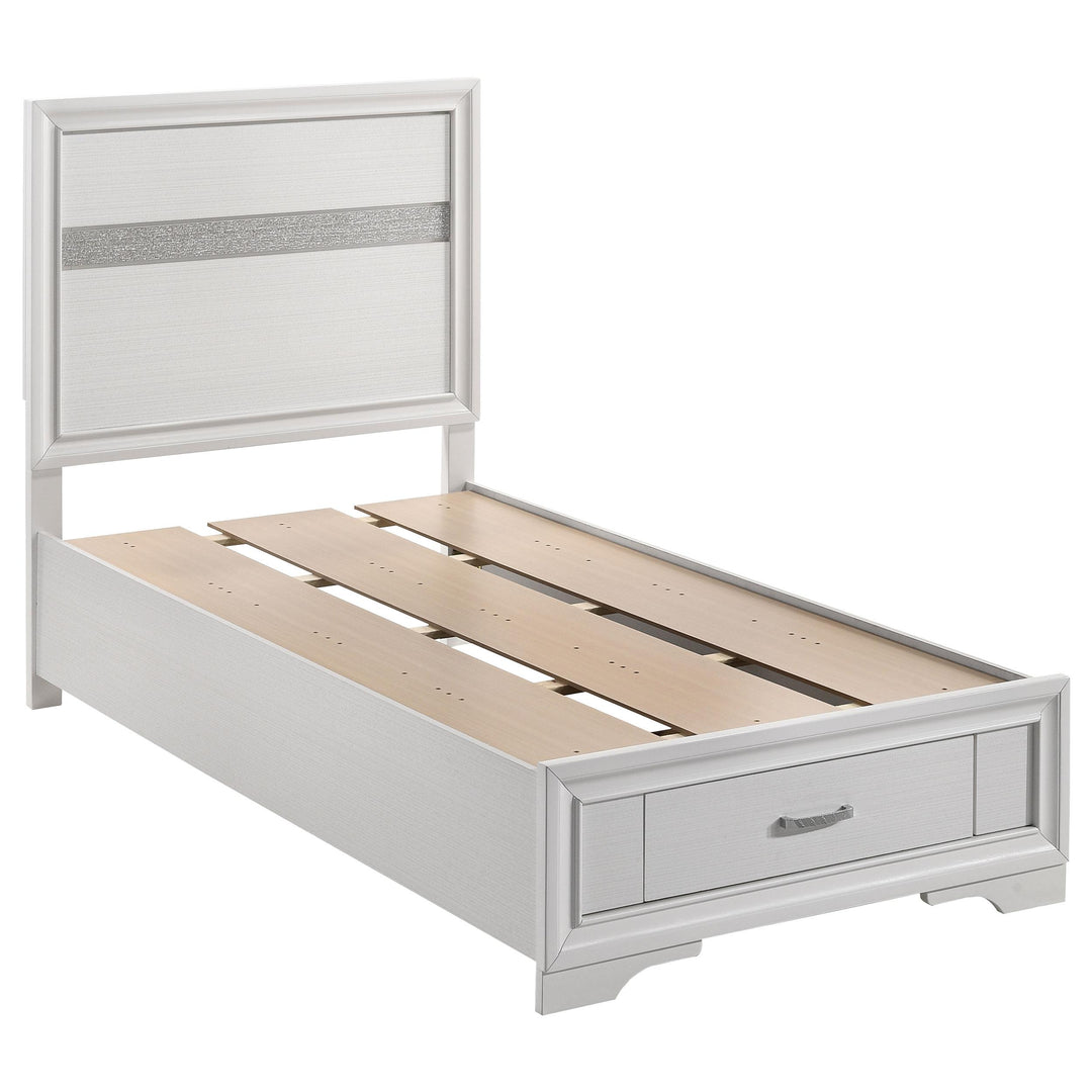 Coaster Furniture 205111T Miranda 51-inch Wood Twin Storage Panel Bed White