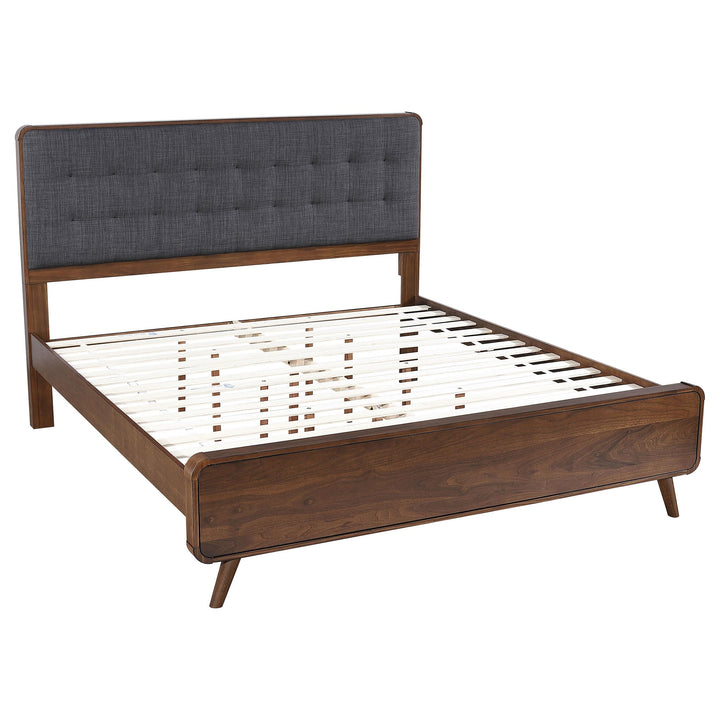 Coaster Furniture 205131KE Robyn Wood Eastern King Platform Bed Dark Walnut