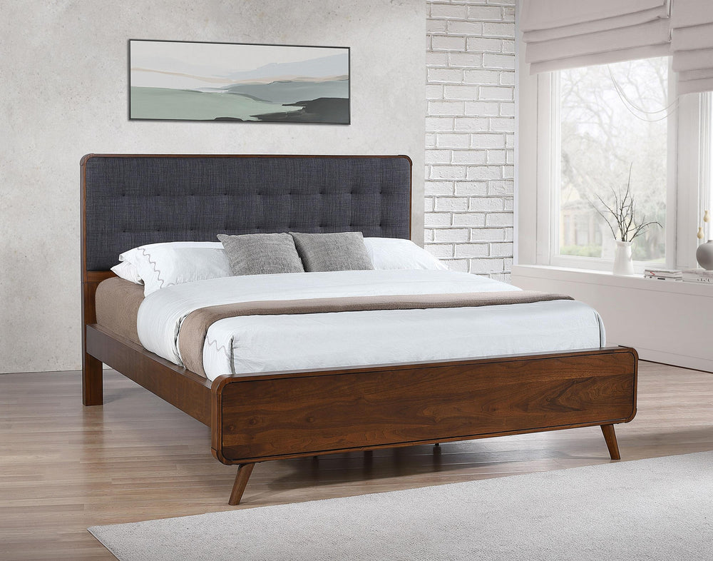 coaster-furniture-205131kw-robyn-wood-california-king-platform-bed-dark-walnut