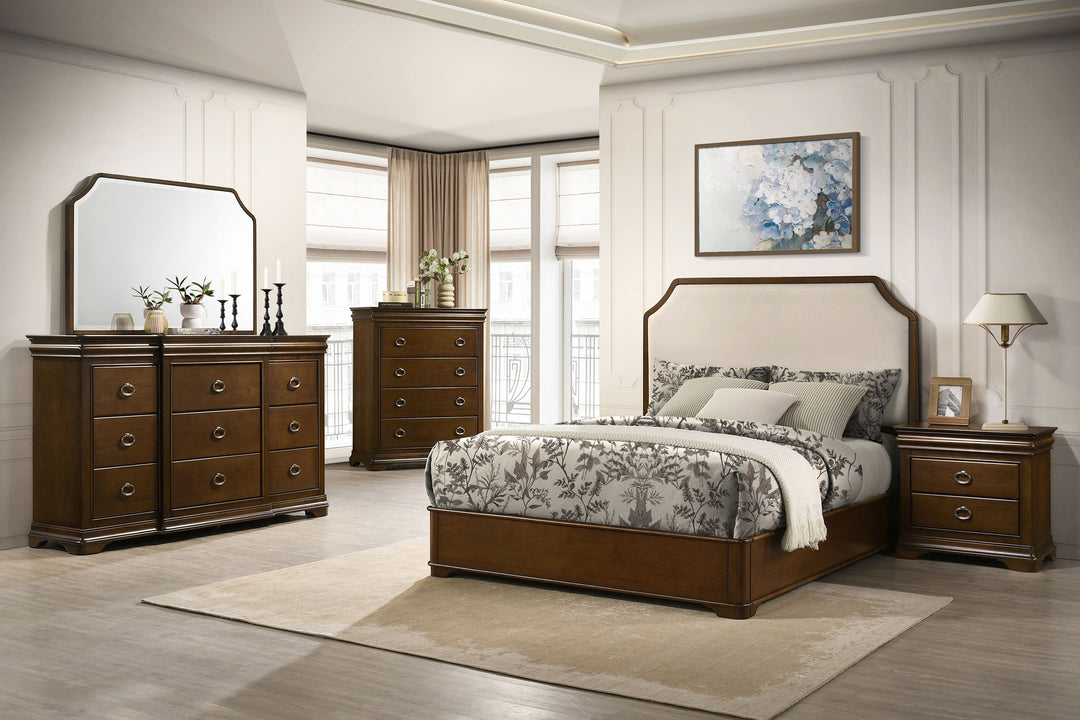 Garland - 4-Drawer Bedroom Chest Of Drawers - Brown Cherry