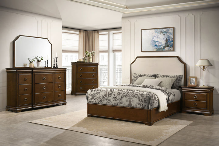Garland - 4-Drawer Bedroom Chest Of Drawers - Brown Cherry