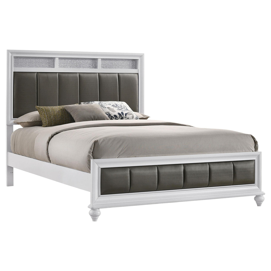 Coaster Furniture 205891Q Barzini Wood Queen Panel Bed White