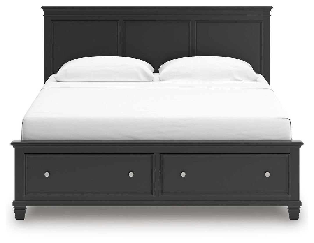 Lanolee - King Panel Storage Bed - Black by Ashley Furniture product image