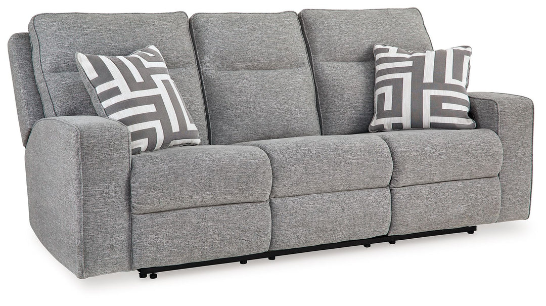 Biscoe - Power Reclining Sofa With Adj Headrest - Pewter