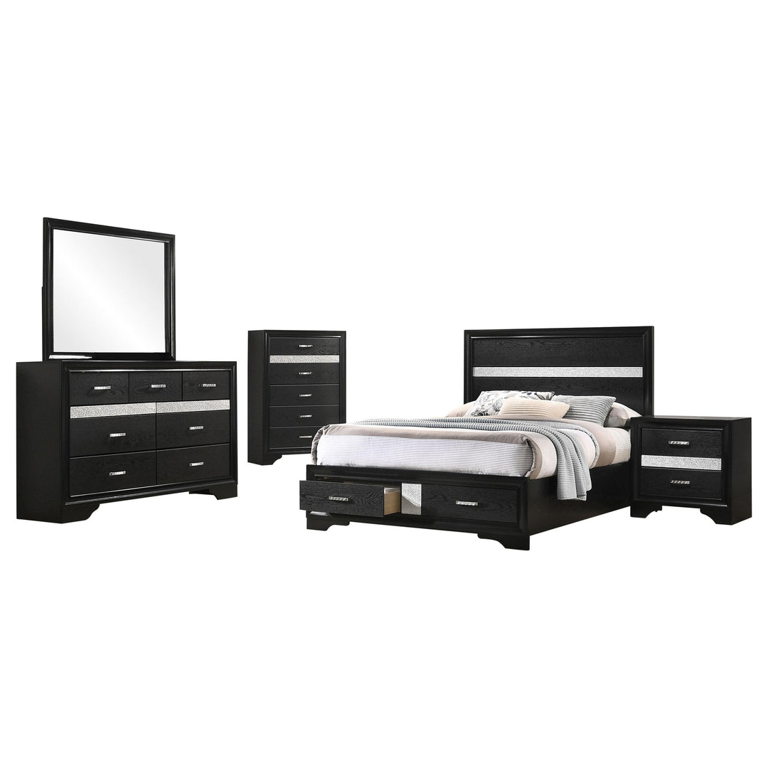 Coaster Furniture 206361F-S5 Miranda 5-Piece Full Bedroom Set Black