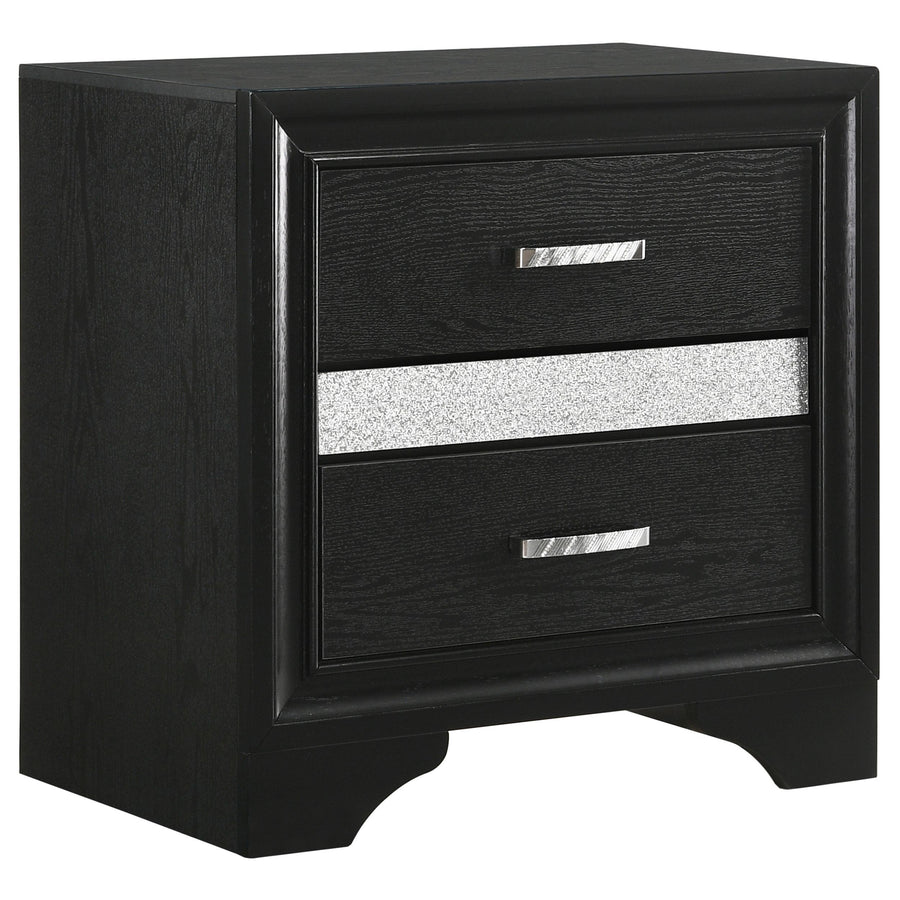 Coaster Furniture 206362 Miranda 2-drawer Nightstand Black