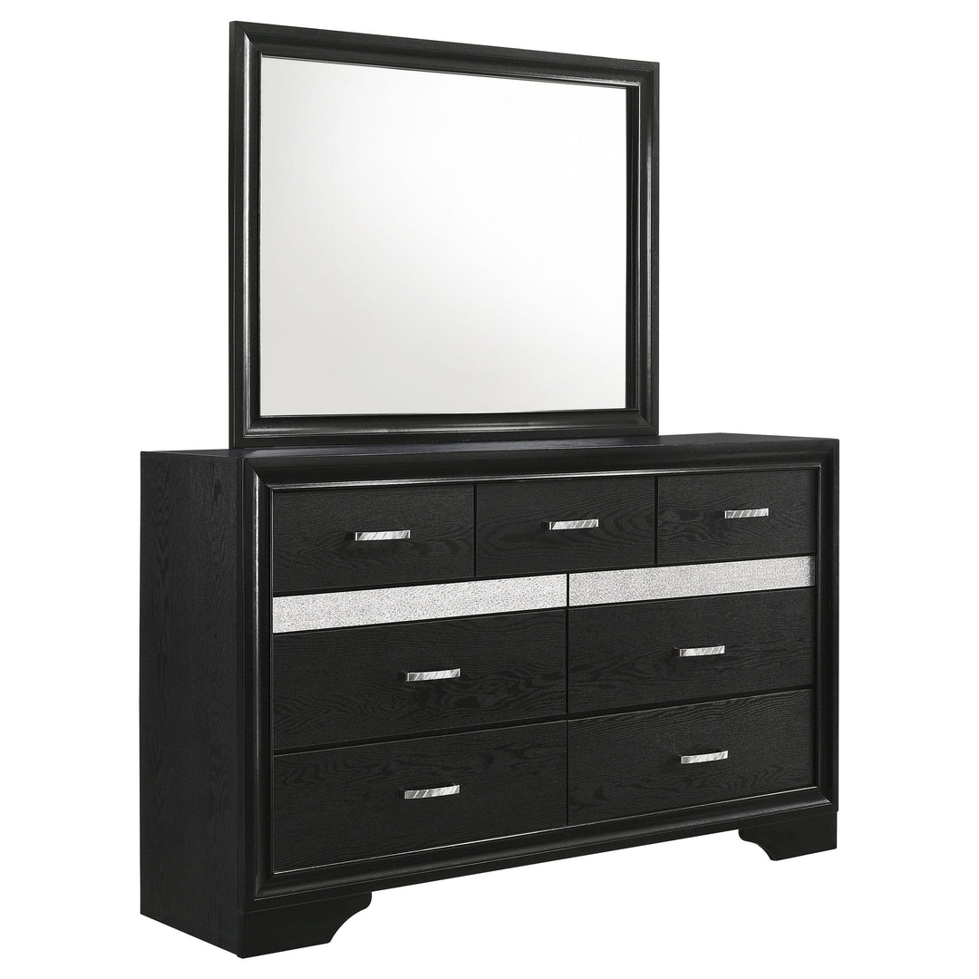 Coaster Furniture 206363M Miranda 7-drawer Dresser with Mirror Black