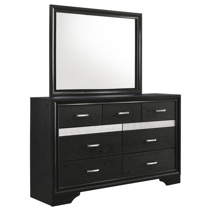 Coaster Furniture 206363M Miranda 7-drawer Dresser with Mirror Black