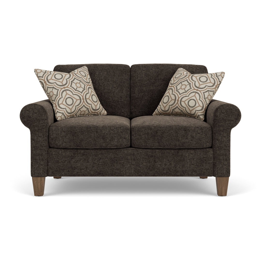 flexsteel-5037-20-moxy-fabric-loveseat-dark-brown