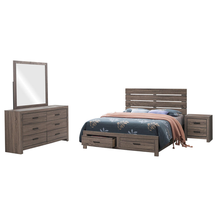 Coaster Furniture 207040Q-S4 Brantford 4-Piece Queen Bedroom Set Barrel Oak