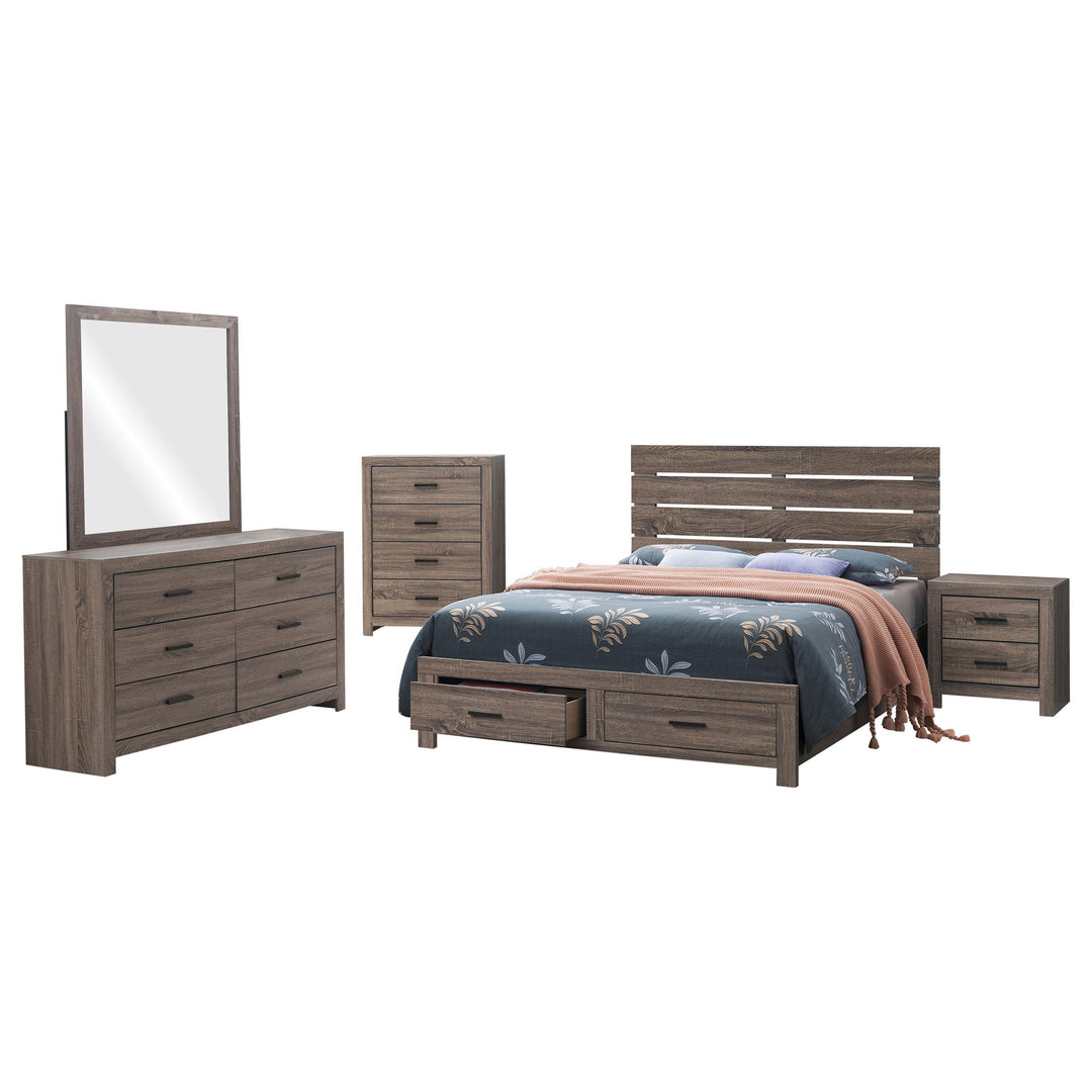 Coaster Furniture 207040Q-S5 Brantford 5-Piece Queen Bedroom Set Barrel Oak