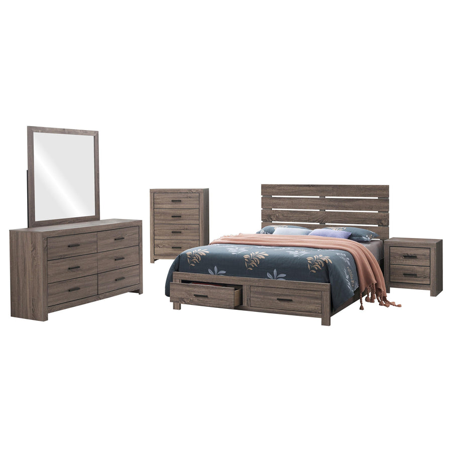 Coaster Furniture 207040Q-S5 Brantford 5-Piece Queen Bedroom Set Barrel Oak