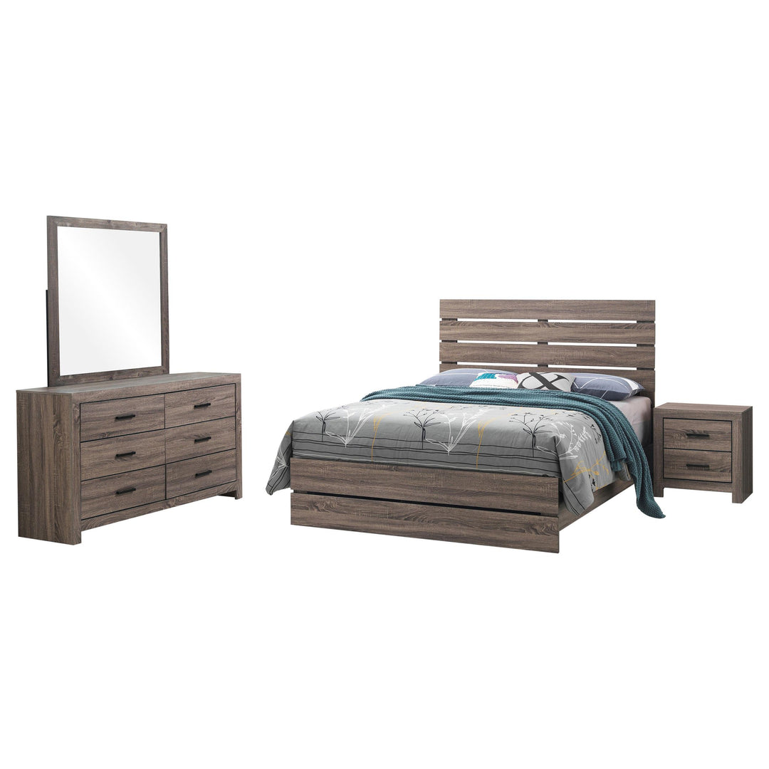 Coaster Furniture 207041KE-S4 Brantford 4-Piece Eastern King Bedroom Set Barrel Oak