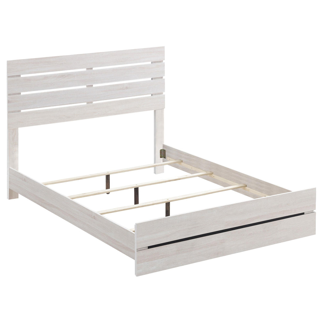 Coaster Furniture 207051Q Brantford Wood Queen Panel Bed Coastal White