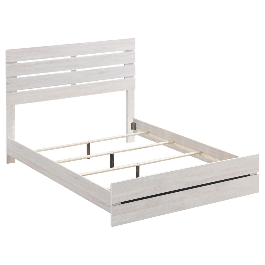 Coaster Furniture 207051Q Brantford Wood Queen Panel Bed Coastal White