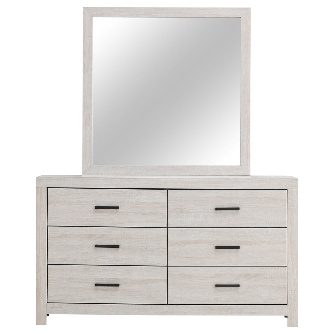 Brantford - 6-Drawer Dresser With Mirror - Coastal White