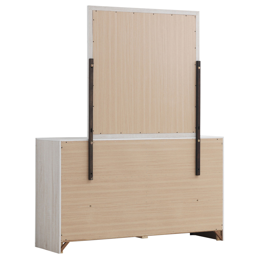 Brantford - 6-Drawer Dresser With Mirror - Coastal White