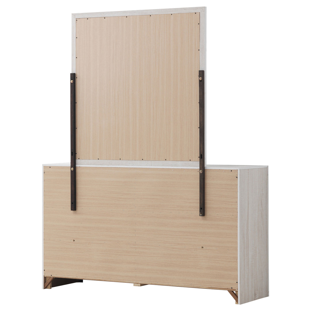 Brantford - 6-Drawer Dresser With Mirror - Coastal White
