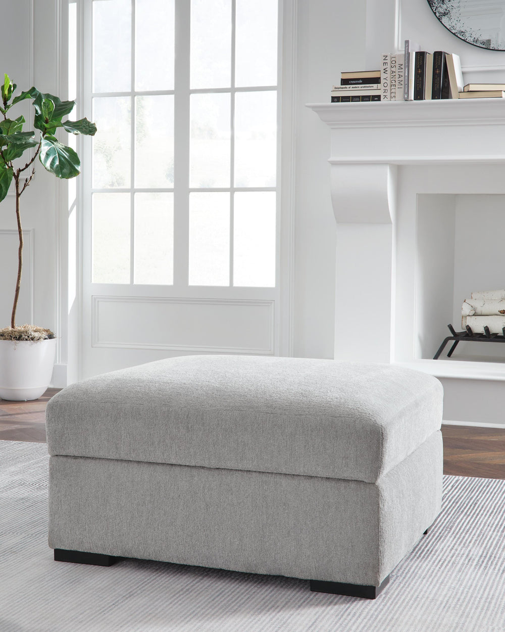 Gabyleigh Ottoman With Storage - Gray (2)