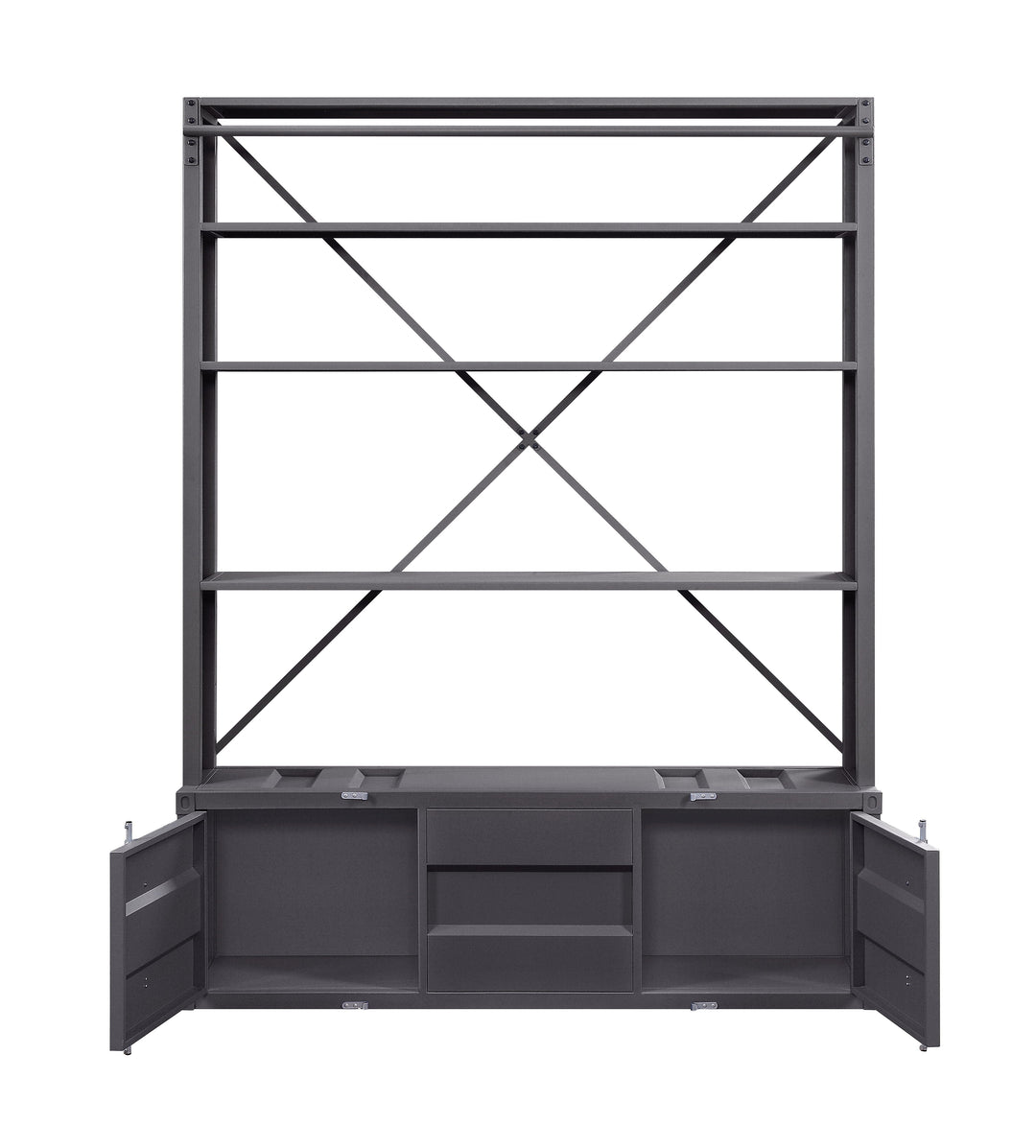 Cargo - Bookcase With Ladder - Gunmetal