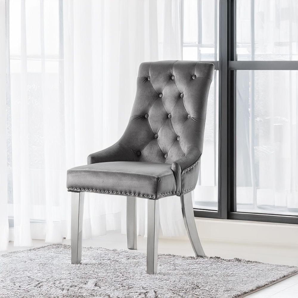 satinka-side-chair-set-of-2-gray-fabric-mirrored-silver