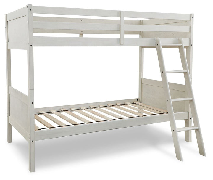 Robbinsdale - Twin/Twin Bunk Bed w/Ladder - Antique White