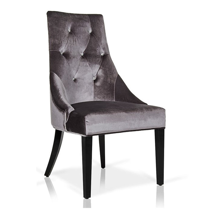 Charlotte - Black Velour Dining Chair (Set of 2)
