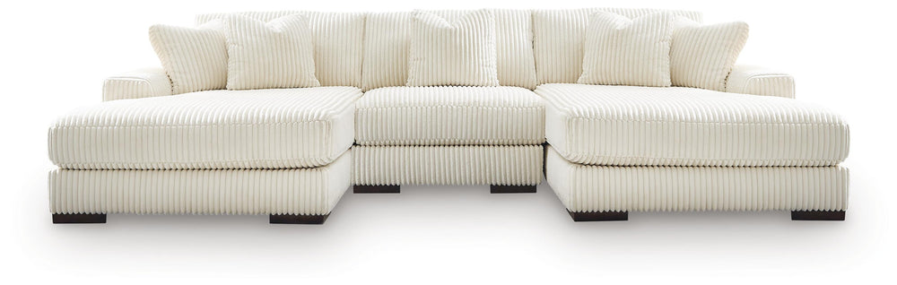 Lindyn 3-Piece Sectional with Double Chaise - Ivory (1)