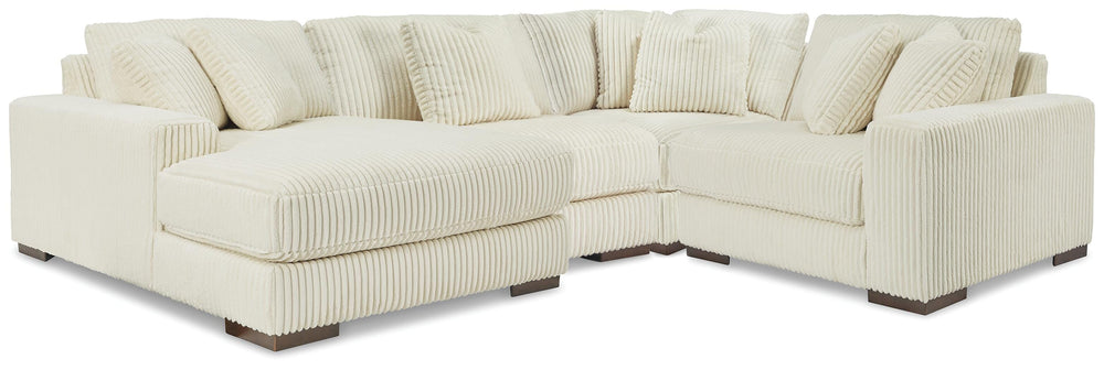 Lindyn 4-Piece Sectional with Chaise - Ivory (1)