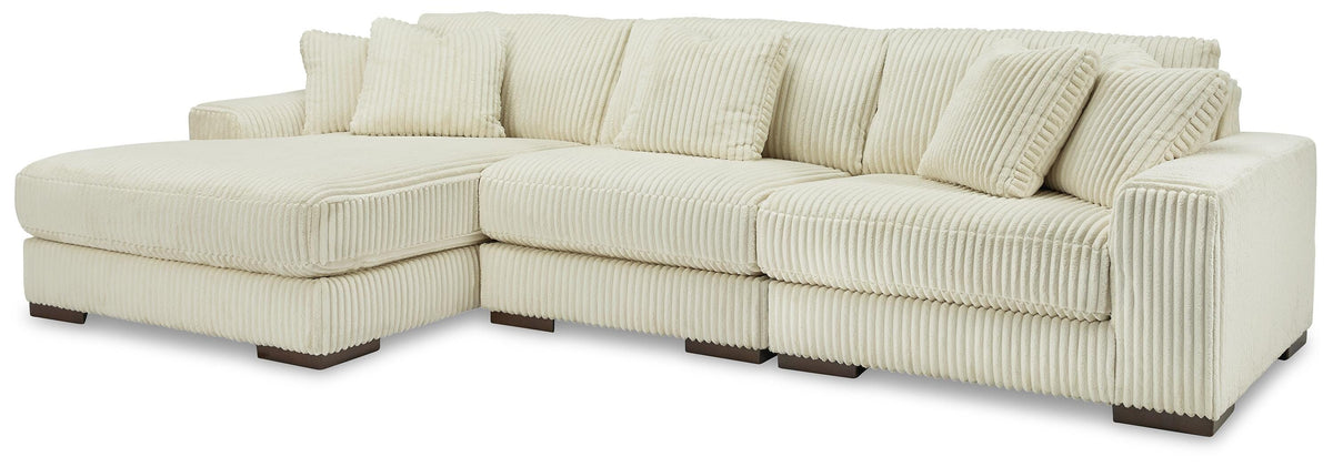 Lindyn 3-Piece Sectional with Chaise - Ivory (1)