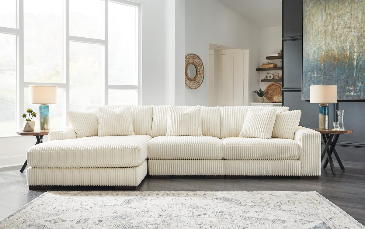 Lindyn 3-Piece Sectional with Chaise - Ivory (2)