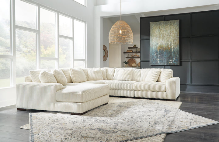 Lindyn 5-Piece Sectional with Chaise - Ivory (2)