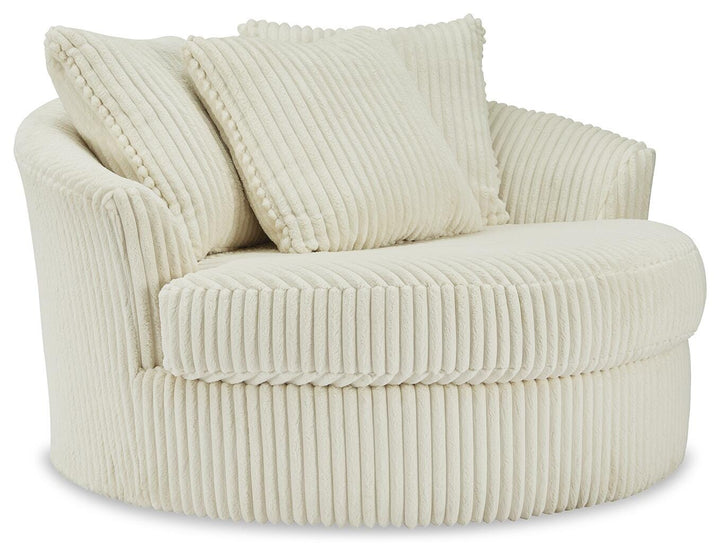 Lindyn Oversized Swivel Accent Chair - Beige (1)
