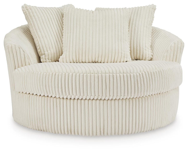Lindyn Oversized Swivel Accent Chair - Beige (3)