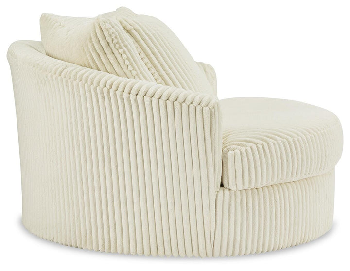 Lindyn Oversized Swivel Accent Chair - Beige (4)