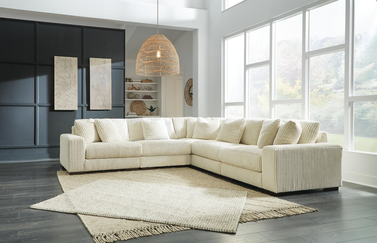 Lindyn 5-Piece Sectional - Ivory (2)