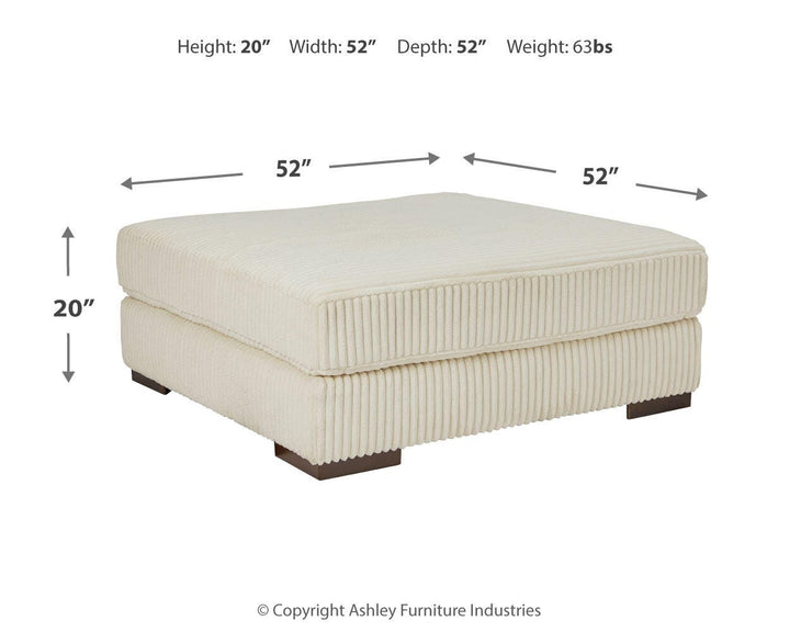 Lindyn Oversized Accent Ottoman - Beige (5)