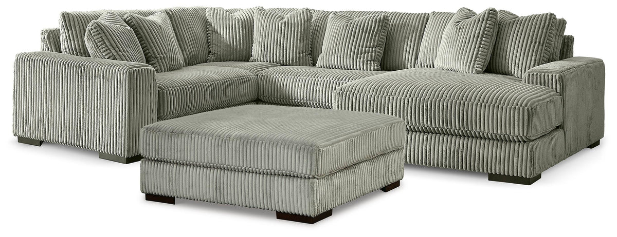 Lindyn 4-Piece Sectional with Chaise and Oversized Accent Ottoman (1)