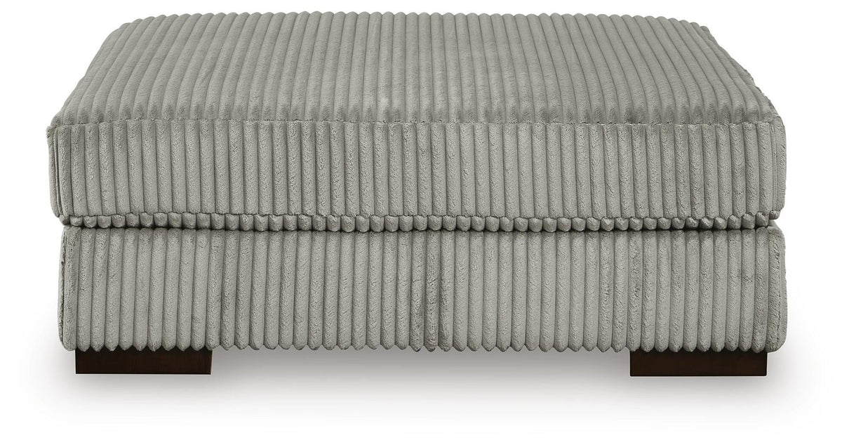 Lindyn 4-Piece Sectional and Ottoman - Fog (2)