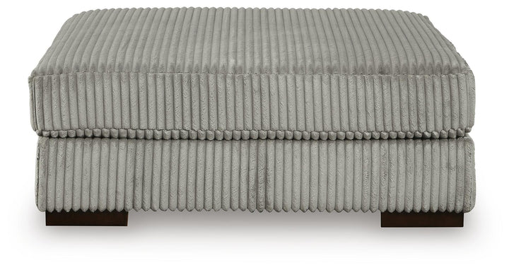 Lindyn Oversized Accent Ottoman - Pearl Silver (3)