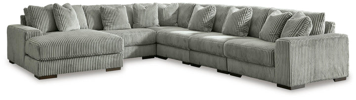 Lindyn 6-Piece Sectional with Chaise - Fog (1)